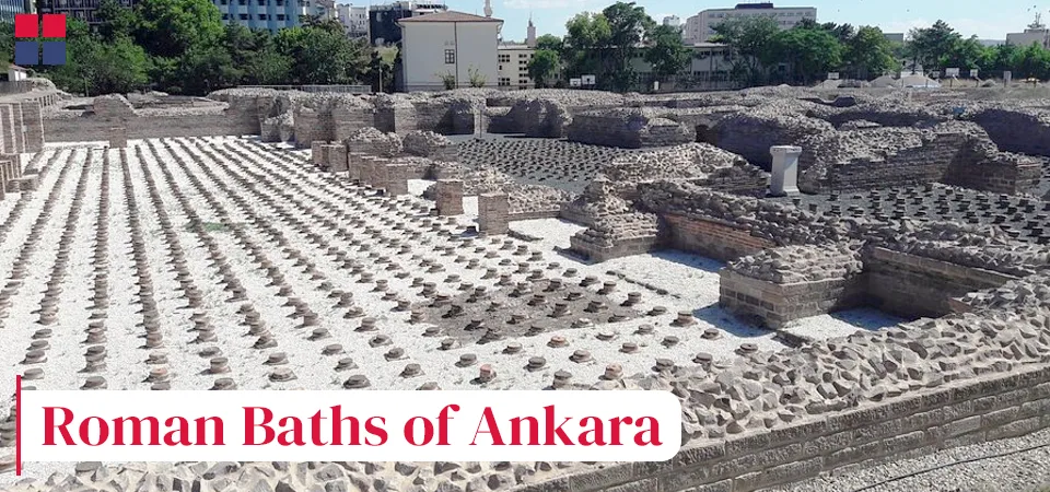 Roman Baths of Ankara in Turkey